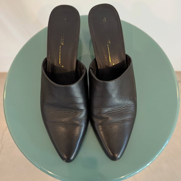 Intentionally Blank Perf Lo Mules in Black - Size 8 - Picture 5 of 10